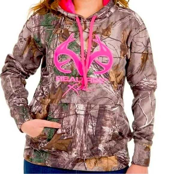 Realtree and Mossy Oak Women's Performance Camo Pullover Hoodie size X-Large - Picture 1 of 9